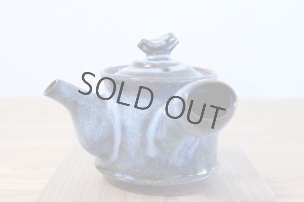 Photo3: Hagi yaki ware Japanese tea pot Sou watatumi kyusu pottery tea strainer 400ml (3)