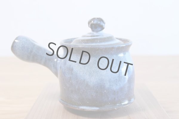 Photo4: Hagi yaki ware Japanese tea pot Sou watatumi kyusu pottery tea strainer 400ml (4)