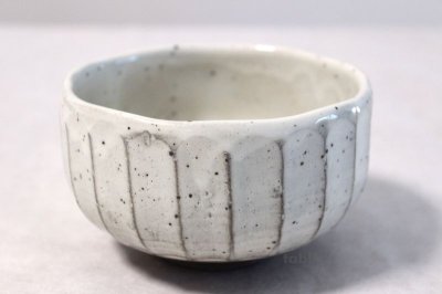 Photo3: Mino yaki ware Japanese tea bowl Kobiki mentori wata chawan Matcha Green Tea