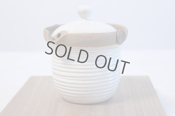 Photo3: Tokoname yaki ware Japanese tea pot Isshin cover ceramic tea strainer 170ml (3)