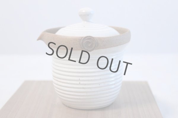 Photo4: Tokoname yaki ware Japanese tea pot Isshin cover ceramic tea strainer 170ml (4)