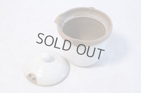 Photo5: Tokoname yaki ware Japanese tea pot Isshin cover ceramic tea strainer 170ml (5)