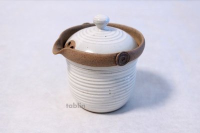 Photo3: Tokoname yaki ware Japanese tea pot Isshin cover ceramic tea strainer 170ml