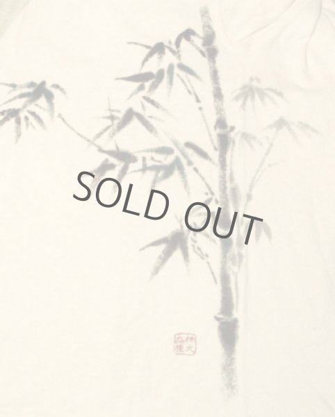 Photo3: Natural and Hand dyes Mitsuru unisexed T-shirt made in Japan Bamboo hand-painted (3)