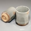 Photo3: Hagi ware Senryuzan climbing kiln Japanese tea cups han mentori set of 2 (3)