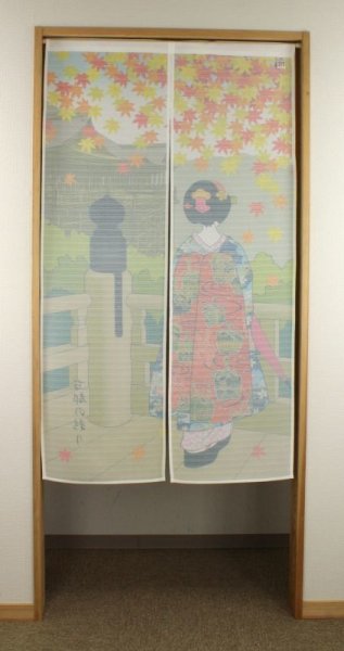 Photo5: Noren nm Japanese door curtain Ukiyoe Kyoto Irodori 85 x 150cm (5)