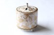 Photo1: Kutani yaki ware Japanese incense burner hakuchibu tessen seiho with wood box (1)
