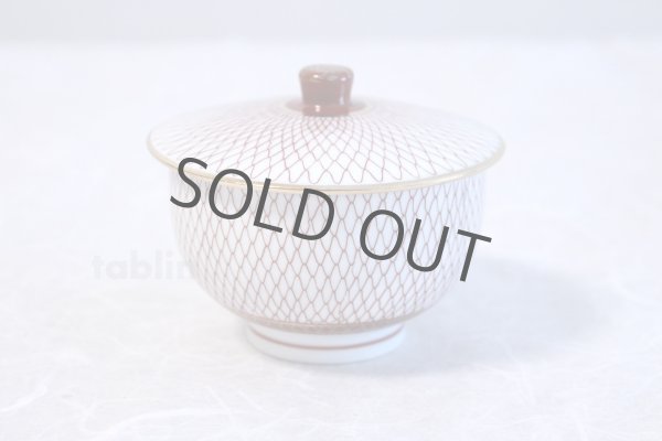 Photo6: Kutani yaki ware Futatuki Kumidashi Aka ami Japanese tea cup (set of 5) (6)