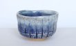 Photo5: Mino Japanese pottery tea ceremony matcha bowl blue togusa carved line chawan (5)