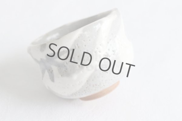 Photo4: Mino ware Japanese pottery matcha chawan tea bowl toga haikaburi sakura shino (4)