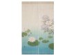 Photo1: Noren Japanese Doorway Curtain waza kyoto ajisai hydrangea linen 88 x 150 cm (1)
