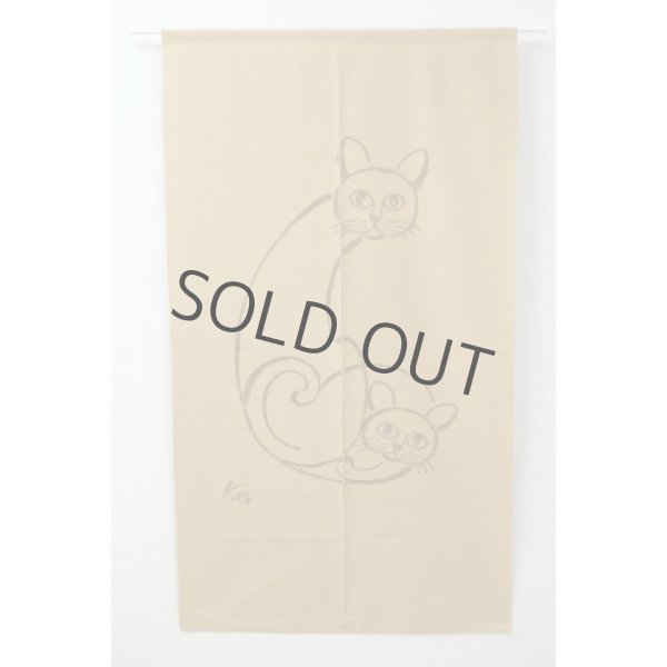 Photo3: Noren CSMO Japanese door curtain flame retardant Modern Cats 85 x 150cm (3)