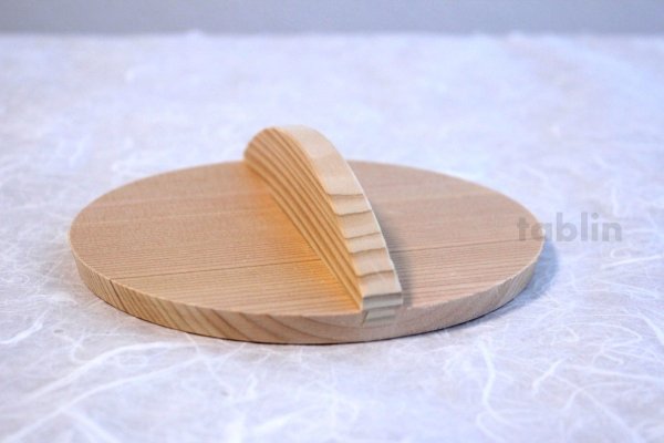 Photo2: Japanese natural wood lid cover for nabe pan Otoshibuta any size (2)