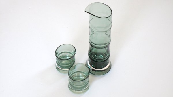 Photo8: Bamboo Hirota glass Sake bottle cups shuki zoroe reishuki 270ml (8)