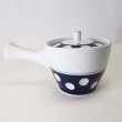 Photo4: Arita porcelain kyusu Japanese tea pot retoro polka dots 320ml (4)