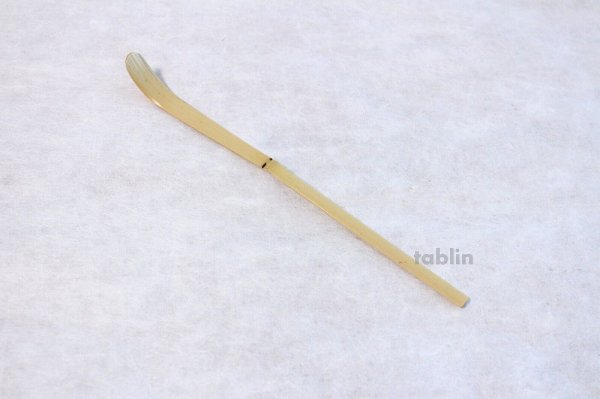 Photo4: Japanese Bamboo teaspoon 18cm Yasaburo Tanimura Suikaen Medake type (4)