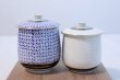 Photo1: Kutani porcelain Futatuki Yunomi shippo blue white Japanese tea cup (set of 2) (1)