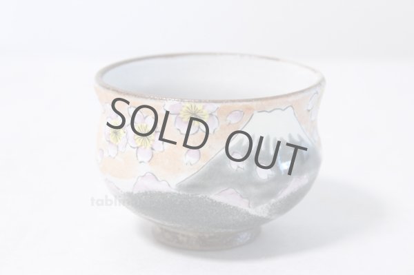 Photo2: Kutani ware tea bowl Harunofuji ippuku chawan Matcha Green Tea Japanese (2)