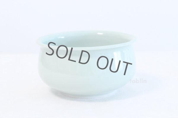 Photo2: Japanese pottery Kensui Bowl for Used tea leaves, Tea ceremony blue glaze Izumi (2)