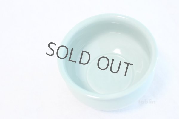 Photo4: Japanese pottery Kensui Bowl for Used tea leaves, Tea ceremony blue glaze Izumi (4)