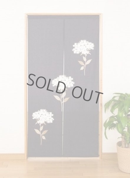 Photo2: Noren Japanese Curtain Doorway flower 85cm x 175cm (2)