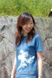 Photo2: Natural and Hand dyes Mitsuru unisexed T-shirt made in Japan Shiranami navy-blue (2)