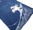 Photo4: Natural and Hand dyes Mitsuru unisexed T-shirt made in Japan Shiranami navy-blue (4)