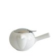 Photo3: Japanese ceramics Kyusu tea pot ZEROJAPAN white 400ml (3)