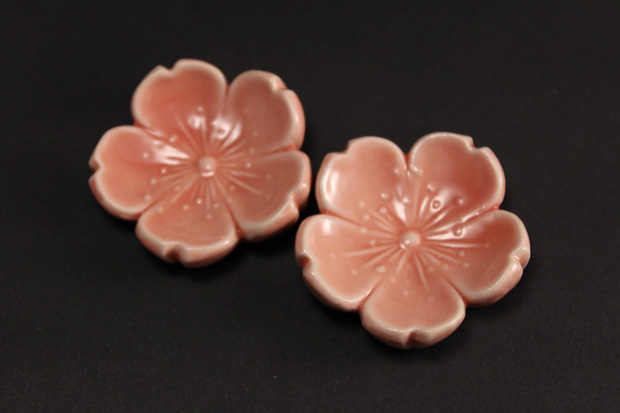 Details about   2pcs HASHIOKI japanese chopstick rest KIYOMIZU ware Sakura cherry blossom 