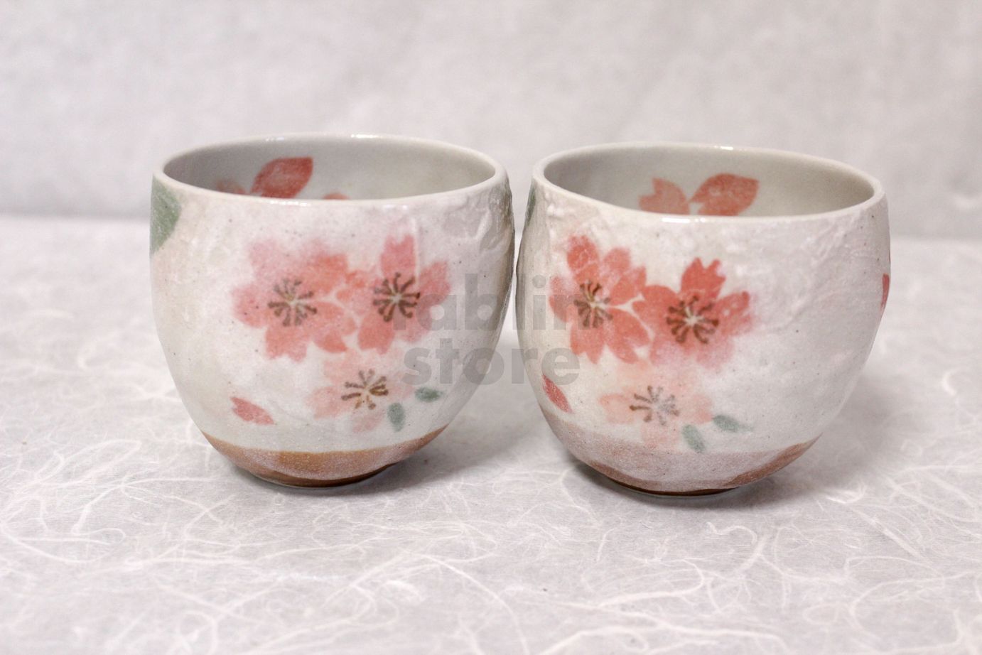 YUNOMI japanese tea cup Mino yaki ware Sakura pink made in japan 