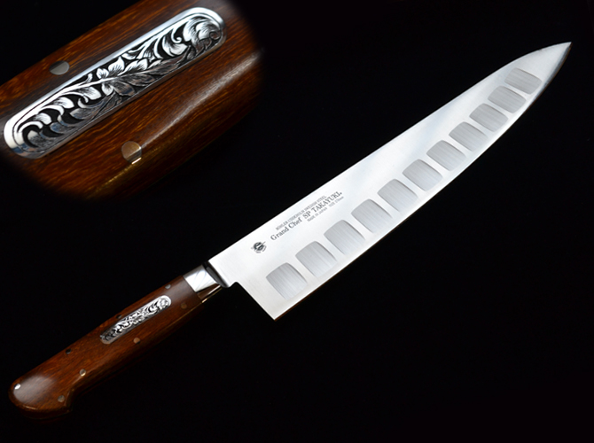 Sakai Takayuki Grand Chef SP TYPE 2 Dimple Gyuto knife BOHLER 