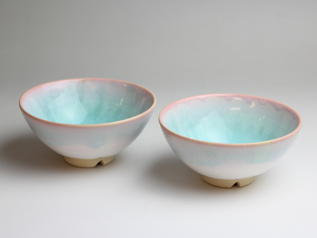 Japanese Pottery Hagi ware Bowｌ Blue glaze Details about   梓60 