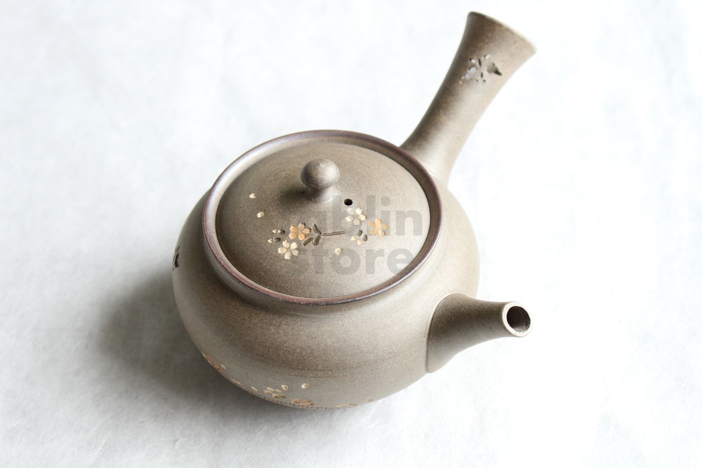 Tokoname Pottery ISHIN Japanese Kyusu Tea Pot 420cc With stainless fine mesh L 