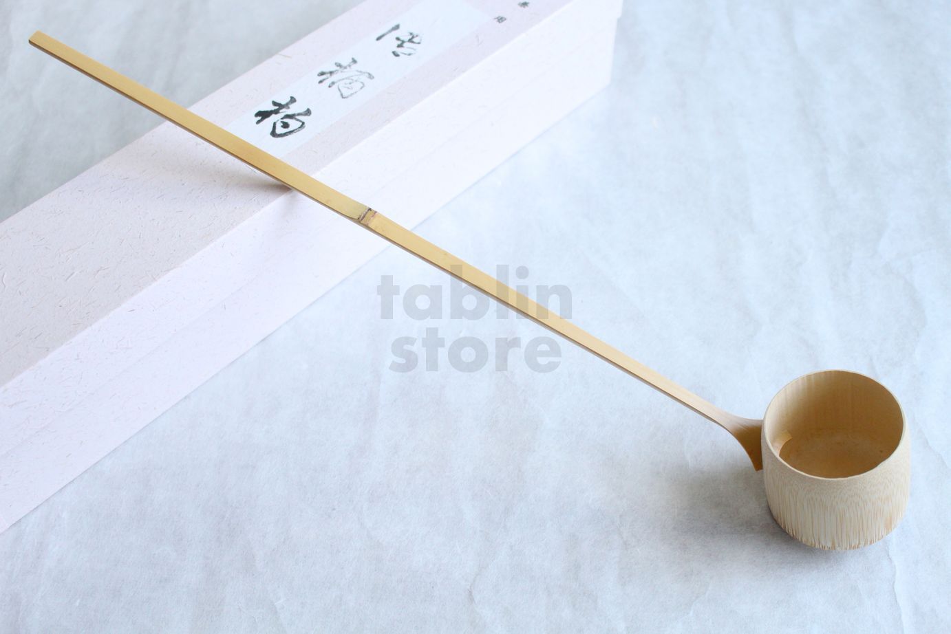 H HILABEE Set of 2 Bamboo Japanese Handled Standing Water Ladle 17 for Tea Ceremony 