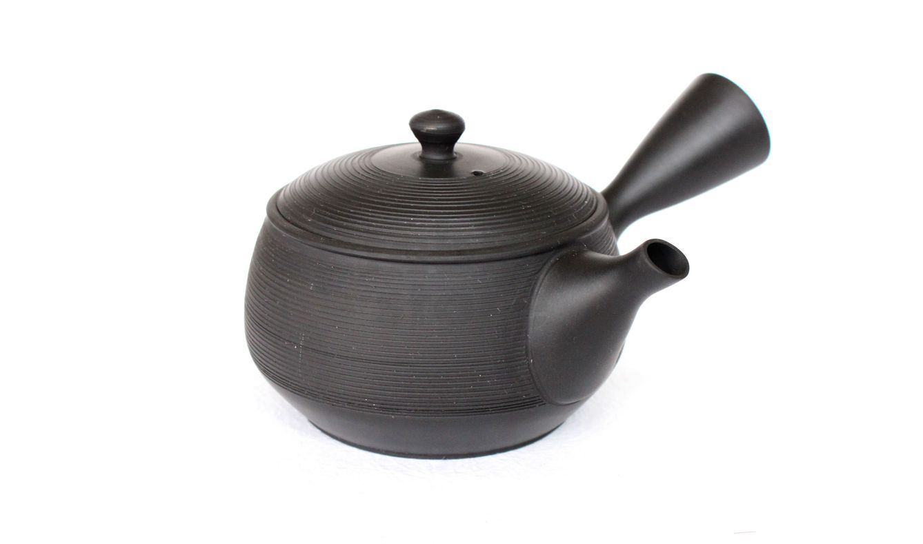 Tokoname YT ware Japanese tea pot Gyokko ceramic tea strainer black syudei 300ml 