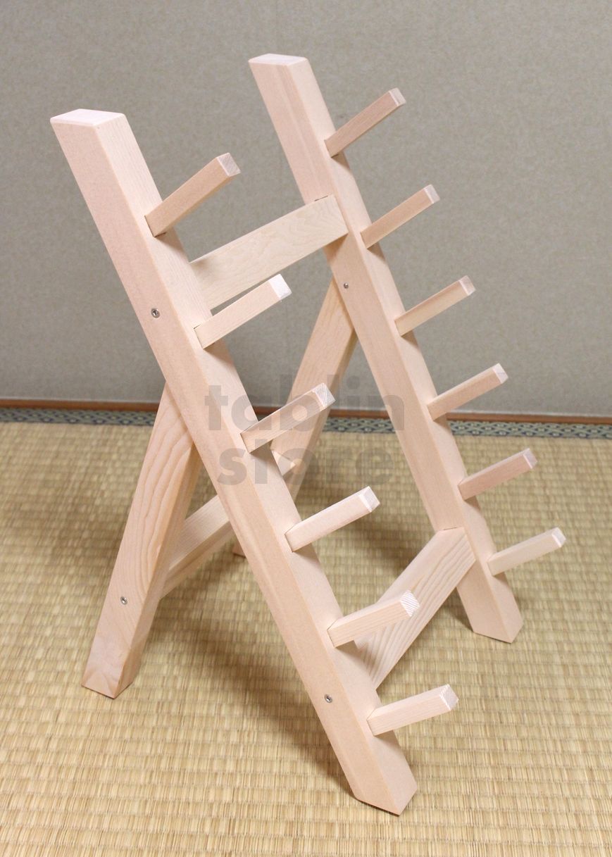 Japanese Natural Wood Knife Stand [Large Elliptical Knife Block]