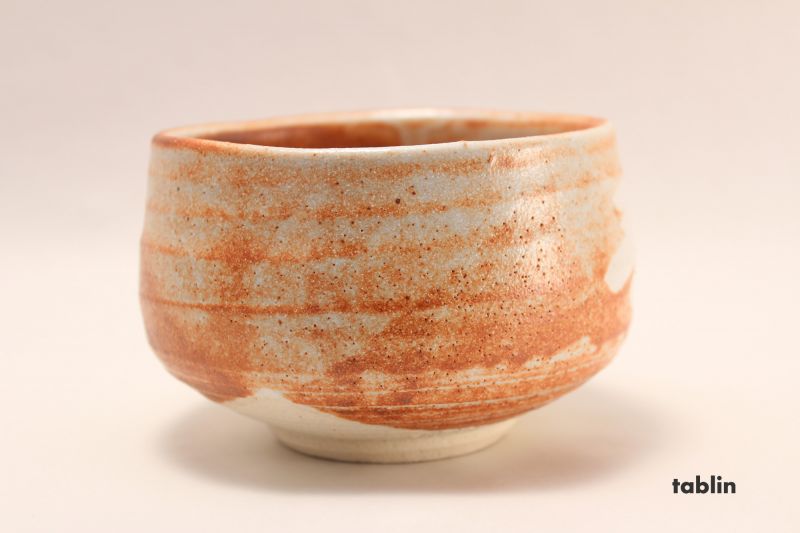 Mino ware Japanese Pottery Tea Ceremony Matcha Bowl Akashino Orange 